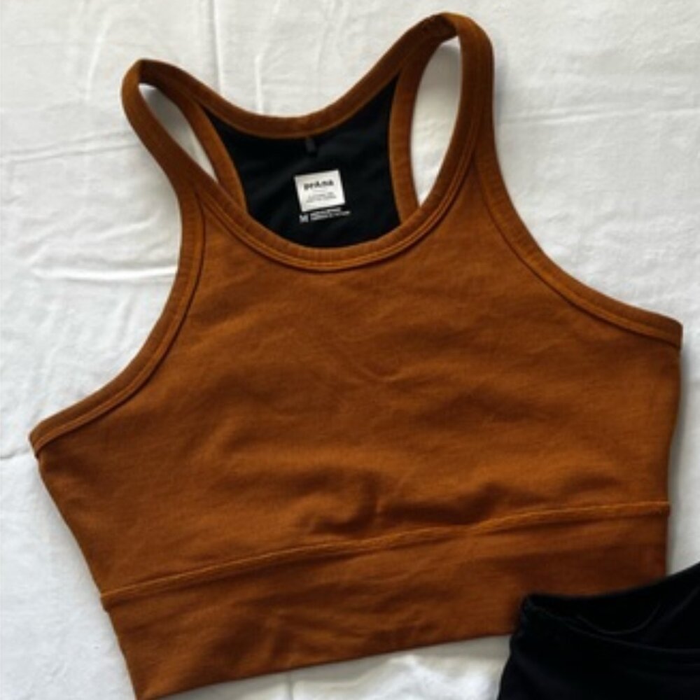CLEARANCE - PrAna Becksa Burnt Orange Longline Sports Bra (Medium)